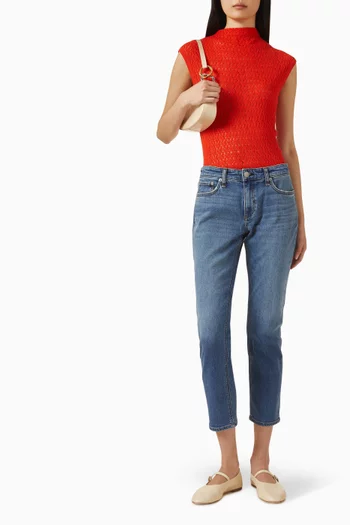 Dre Low-rise Slim Boyfriend Jeans in Denim