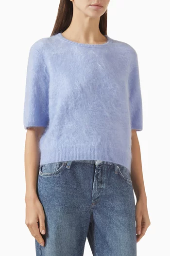 Jada Crewneck Sweater in Brushed Cashmere