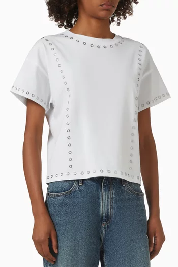 Kelly Embellished T-shirt in Cotton