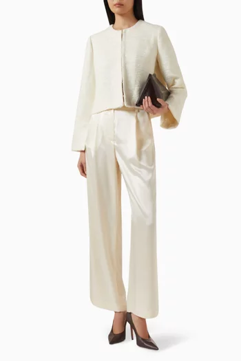 Ruthie Cropped Blazer in Boucle