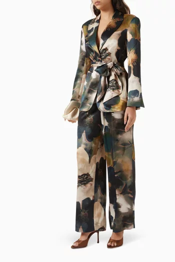 Sarah Wide-leg Pants in Satin