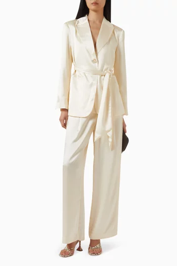 Liv Wrap Blazer in Satin
