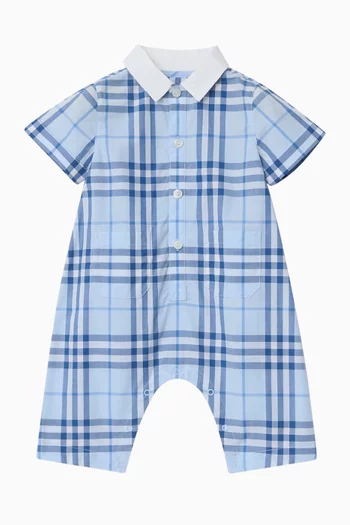 Check Playsuit in Cotton