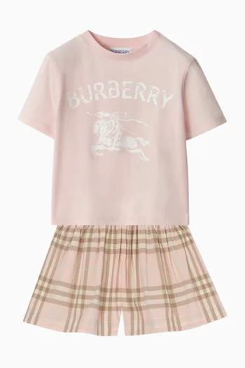 Marcy Check-print Sweatshorts