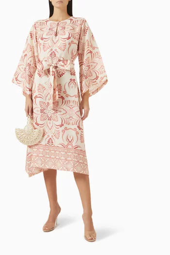 Bergamot Midi Dress in Linen