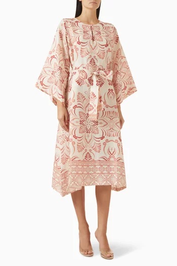 Bergamot Midi Dress in Linen