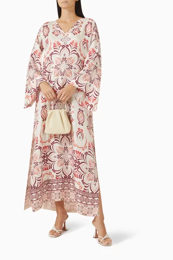 Bergamot Long Kaftan in Silk