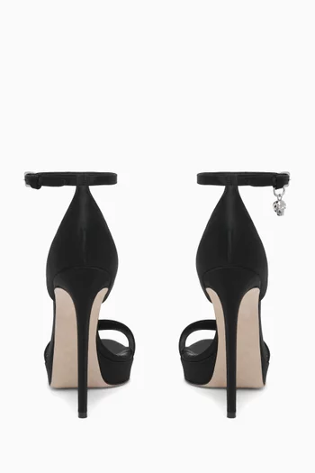 Jewel 125 Platform Sandals in Satin