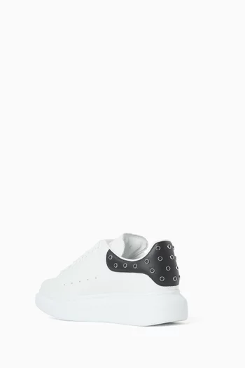 Oversized Studded Sneakers in Leather
