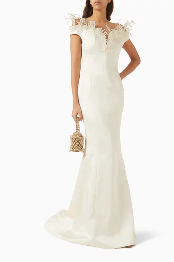 Mireille Embellished Gown in Taffeta