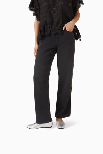 حذاء باليرينا ليلو بكعب مسطح جلد لامع