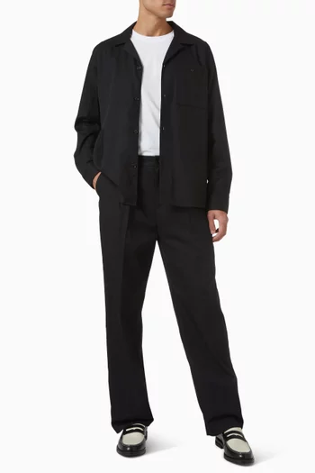 Reece Pleated Pants in Heavy Twill