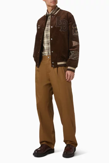 Reece Pleated Pants in Heavy Twill