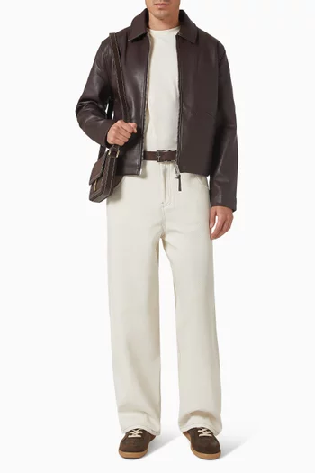 Lazare Wide Leg Jeans in Twill