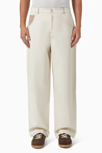 Lazare Wide Leg Jeans in Twill