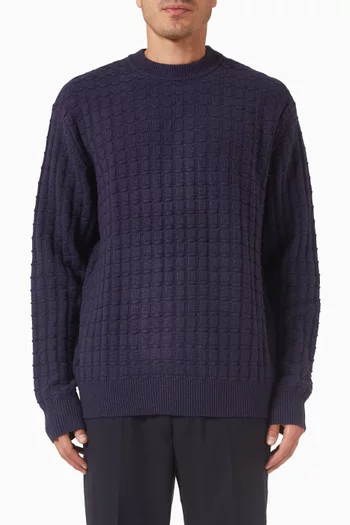 Gustav Squared Structure Sweater in Wool-blend