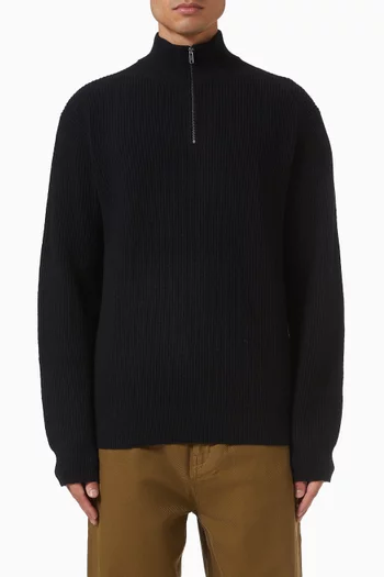 Eduard Half-zip Sweater in Merino Wool