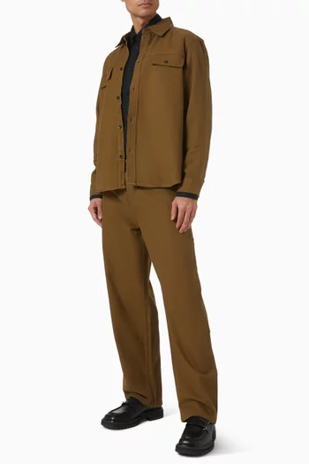 قميص بنمط جاكيت لوشيانو قطن عضوي سميك