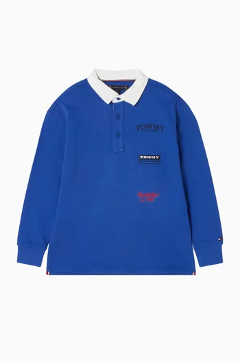 Multi Print Polo Shirt in Cotton