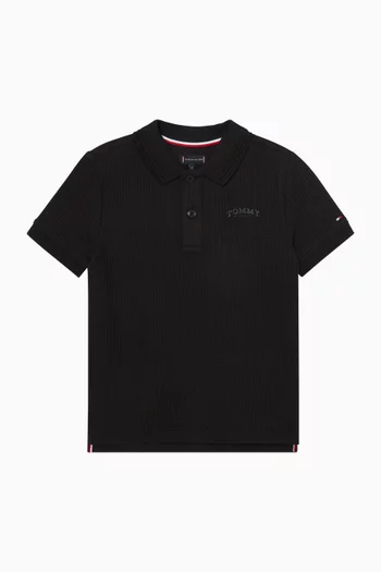 Textured Polo T-shirt