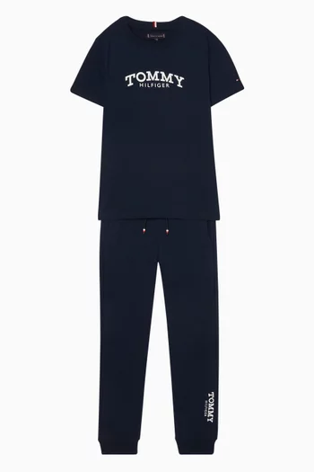 Logo Print Sweatpants in Brushed Fleece