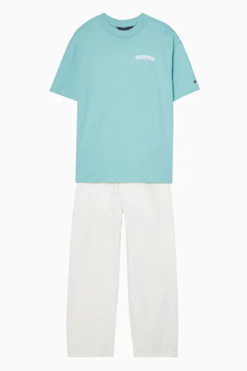 تي شيرت بطبعة ثلاثية الأبعاد قطن جيرسيه