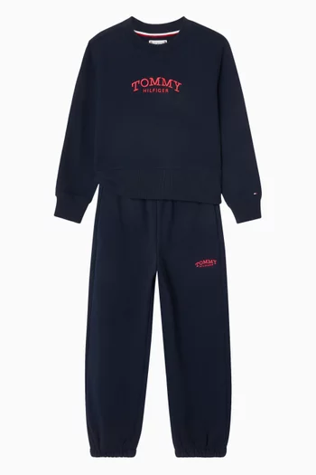 سويت شيرت بطبعة شعار الماركة قطن