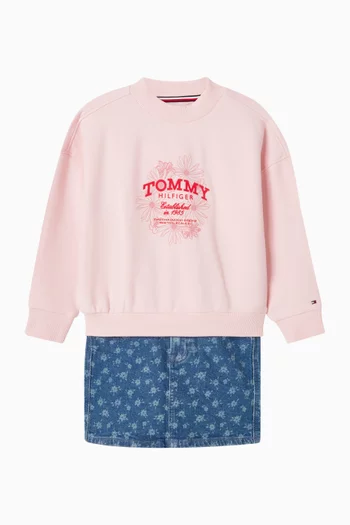 سويت شيرت بزهور بارزة 