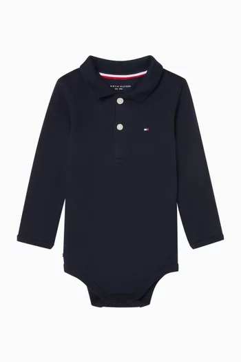 لباس قطعة واحدة بولو بشعار الماركة