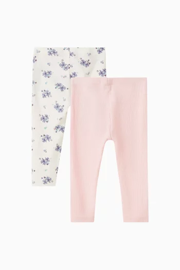 طقم ليغنغز بنقشة زهور، قطعتان