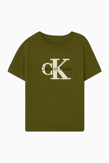 تي شيرت بشعار الماركة قطن