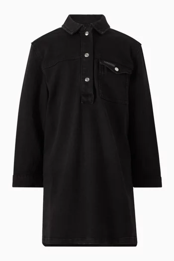 Relaxed Dress in Washed Denim