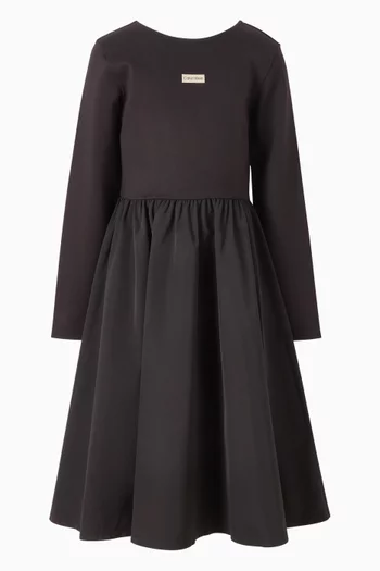 Flared Long Sleeve Dress