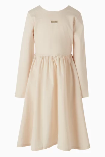 Flared Long Sleeve Dress