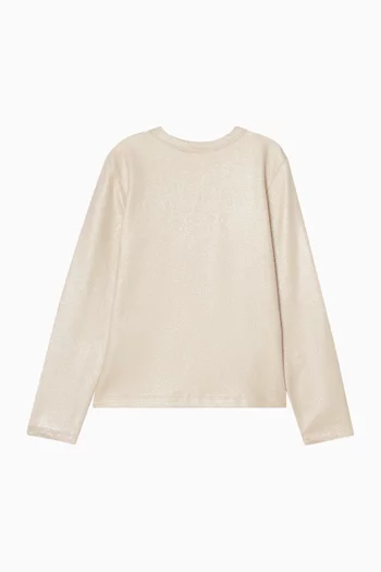 Glitter Coated T-shirt in Cotton