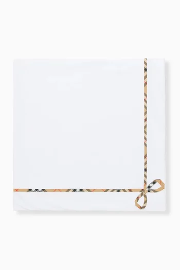 Check Border Blanket in Cotton