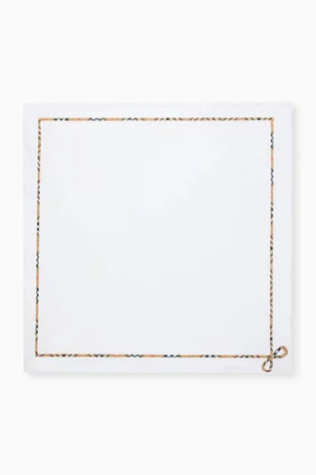 Check Border Blanket in Cotton