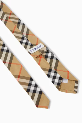 Check Tie in Cotton-twill