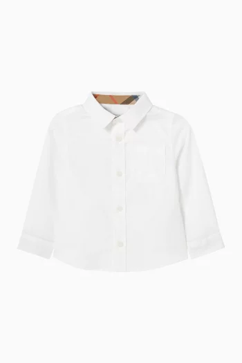 قميص أوين بشريط بنقشة مربعات 