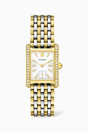 Eleanor Quartz Two-tone Stainless Steel Watch, 25 x 36mm