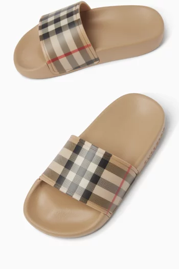 Furley Slides in Vintage Check