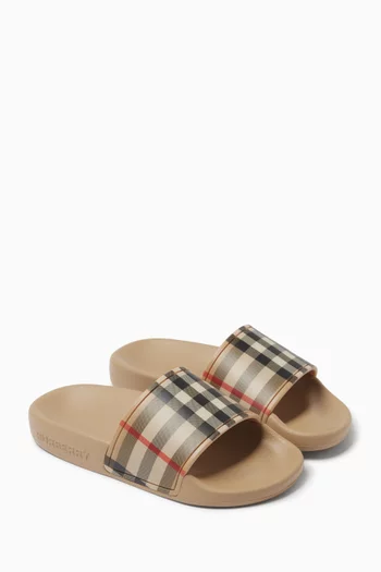 Furley Slides in Vintage Check