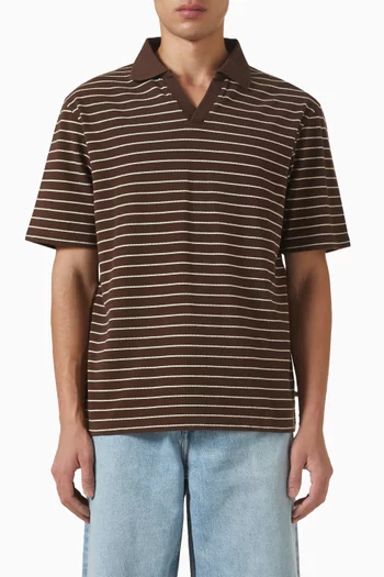 Samac V-neck Polo T-shirt in Knit