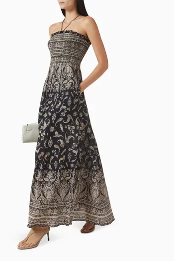 Ayanna Halter Maxi Dress in Cotton-blend