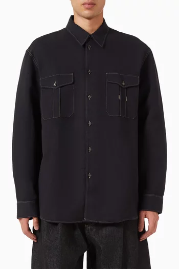 قميص لورو قطن وكتان تويل