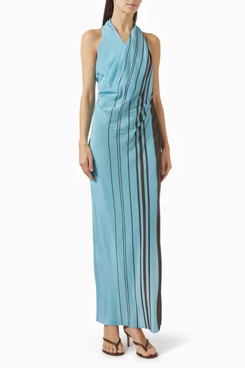 Rioja Halter Scarf Maxi Dress