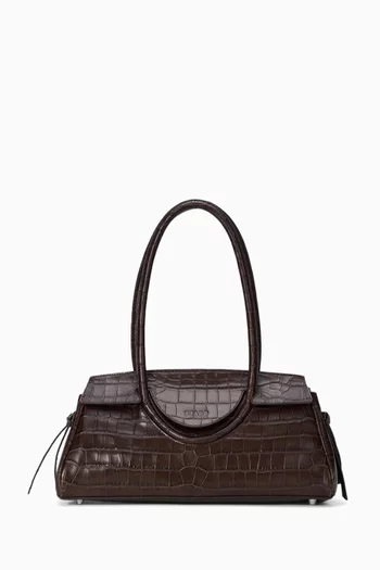 حقيبة كتف مود جلد بنقشة جلد الأفعى