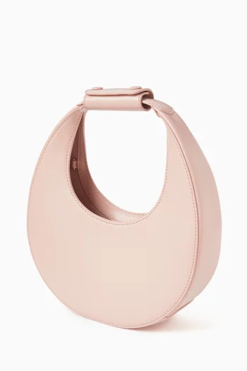 حقيبة ميني مقوسة بيد علوية جلد