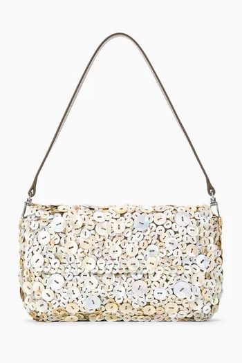 Tommy Convertible Beaded Shoulder Bag
