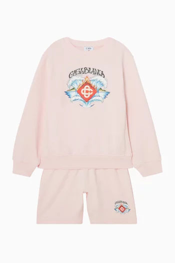 سويت شيرت بنقشة مموجة قطن